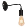 New Luminex Wandleuchte Schwarz Retro Design Metall Wandlampe