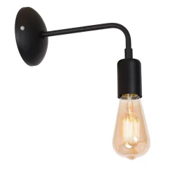 New Luminex Wandleuchte Schwarz Retro Design Metall Wandlampe