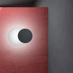 Emibig Wandleuchte Schwarz rund G9 indirekte Beleuchtung* Wandleuchten|Flurlampen