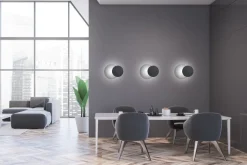 Emibig Wandleuchte Schwarz rund G9 indirekte Beleuchtung* Wandleuchten|Flurlampen