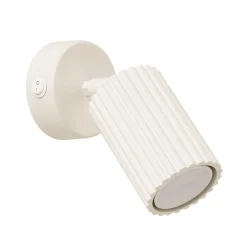 Sollux Wandleuchte schwenkbar GU10 B: 8 cm klein in Creme Modern* Flurlampen|Wohnzimmerlampen