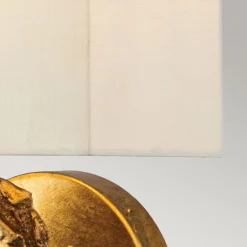 Elstead Wandleuchte Stoff 31,8 cm hoch in Blattgold Weiß* Flurlampen|Wohnzimmerlampen