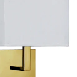 Best Searchlight Wandleuchte Stoff Metall blendarm H:26 cm mit Schalter