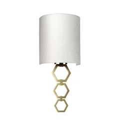 Elstead Wandleuchte Stoff Metall in Creme Messing Modern E27