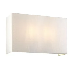 Elstead Wandleuchte Stoff Schirm Up Down Creme Chrom eckig* Wohnzimmerlampen|Moderne Lampen