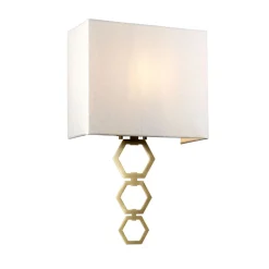 Elstead Wandleuchte Stoff Schirm Up Down Creme Messing* Wandleuchten|Flurlampen