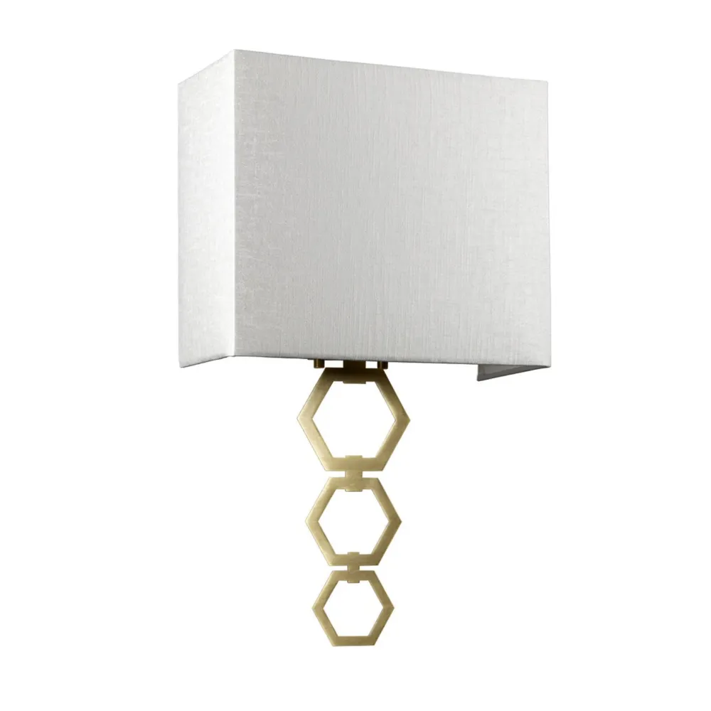 Elstead Wandleuchte Stoff Schirm Up Down Creme Messing* Wandleuchten|Flurlampen