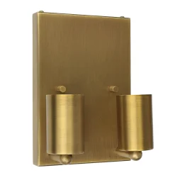 Outlet Elstead Wandleuchte Stoff Up Down in Creme Messing GRASTA