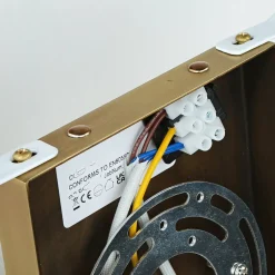 Outlet Elstead Wandleuchte Stoff Up Down in Creme Messing GRASTA