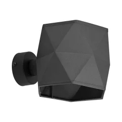 TK Lighting Wandleuchte Stoffschirm Grau Schwarz E27 Modern* Wandleuchten|Flurlampen