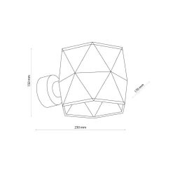 TK Lighting Wandleuchte Stoffschirm Grau Schwarz E27 Modern* Wandleuchten|Flurlampen