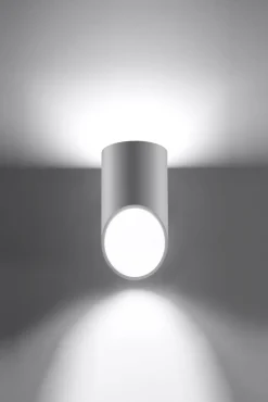Outlet Sollux Wandleuchte Up & Down Spot Aluminium Ø10cm H:20cm