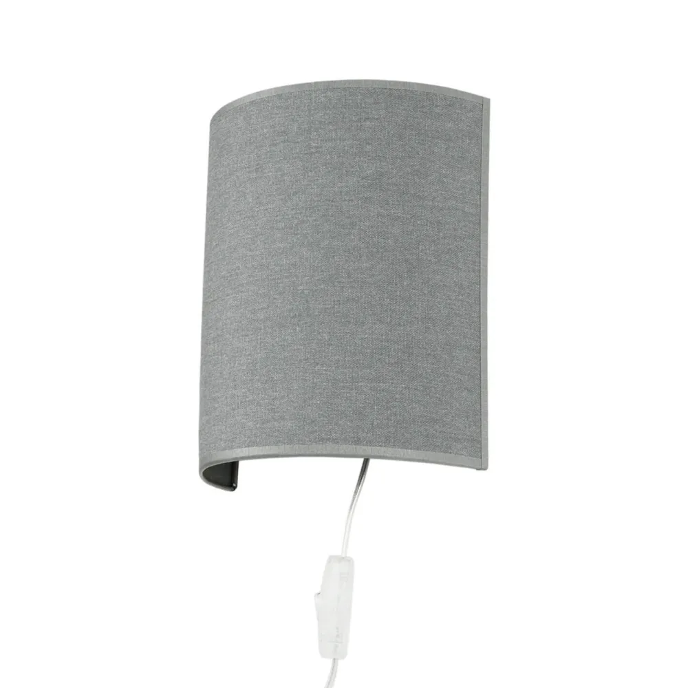 Discount Nowodvorski Wandleuchte Up Down Grau E27 indirekt Stoffschirm