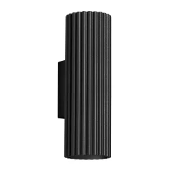 Outlet Sollux Wandleuchte Up Down klein H: 20 cm Schwarz 2x GU10 Aluminium