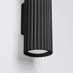 Outlet Sollux Wandleuchte Up Down klein H: 20 cm Schwarz 2x GU10 Aluminium