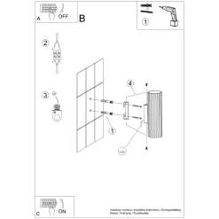 Outlet Sollux Wandleuchte Up Down klein H: 20 cm Schwarz 2x GU10 Aluminium