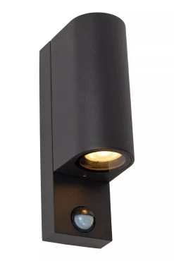 Wandleuchte Up Down Sensor Aluminium H:23 cm IP65 GU10* Außenwandleuchten|Fassadenstrahler