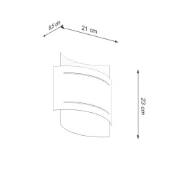 Sollux Wandleuchte Up Down Weiß 23 cm Metall Lichtmuster* Wohnzimmerlampen|Moderne Lampen