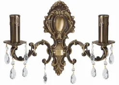 Giovanni Battista Wandleuchte Venezia Bronze Antik* Wandleuchten|Jugendstil Lampen