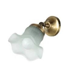 Clearance Giovanni Battista Wandleuchte verstellbar Echt-Messing Glas E14