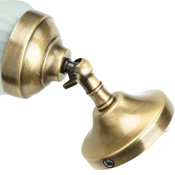 Clearance Giovanni Battista Wandleuchte verstellbar Echt-Messing Glas E14