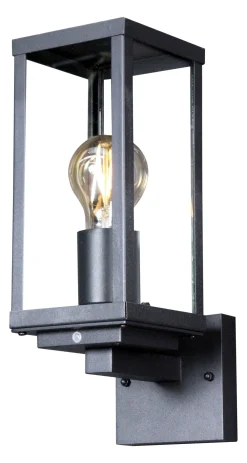 Eco-Light Wandleuchte Vintage Aluminium Schwarz H:32 cm IP44 E27* Metall Lampen|Vintage Lampen