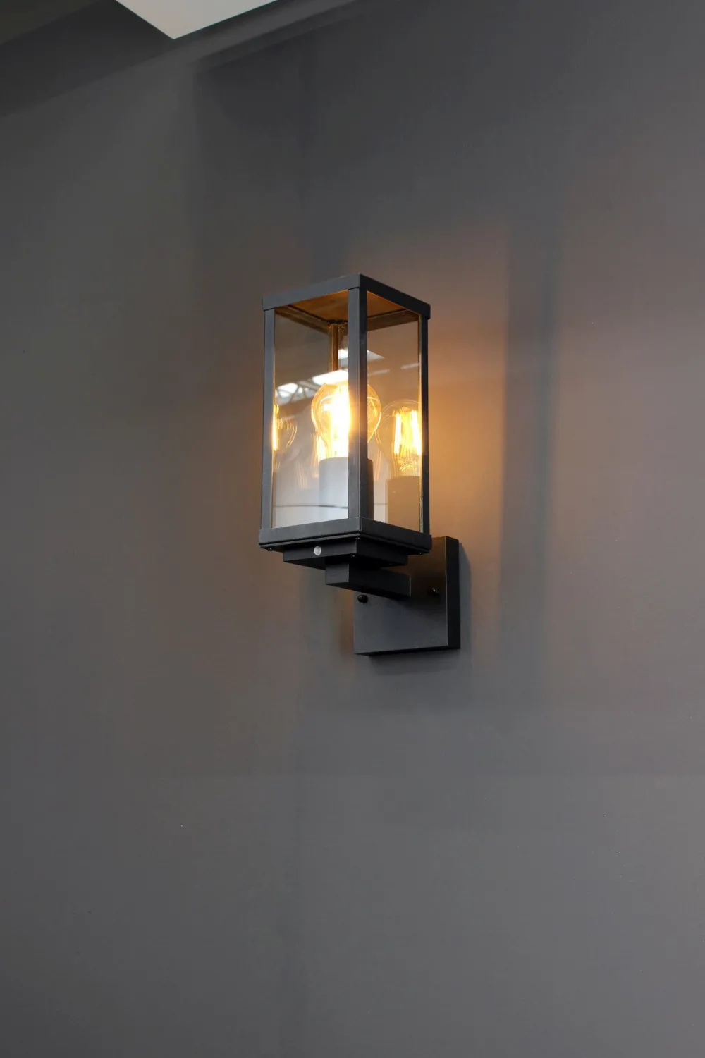 Eco-Light Wandleuchte Vintage Aluminium Schwarz H:32 cm IP44 E27* Metall Lampen|Vintage Lampen