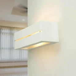 Sollux Wandleuchte Weiß eckig* Wandleuchten|Flurlampen