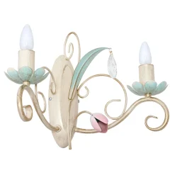 Luminex Wandleuchte Weiß 2-flmg floral* Florale Lampen|Küchenlampen