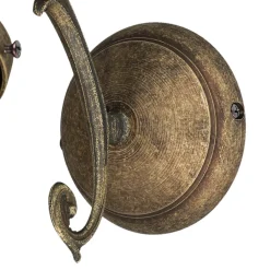 Giovanni Battista Wandleuchte Weiß Glasschirm Vintage Ricciolo* Metall Lampen|Messinglampen