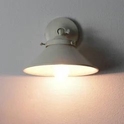 Best Giovanni Battista Wandleuchte Weiß Gold Shabby Chic aus Messing