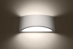 Sollux Wandleuchte Weiß Keramik 31,5 cm Up Down bemalbar G9* Wandleuchten|Flurlampen