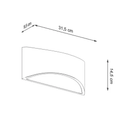 Sollux Wandleuchte Weiß Keramik 31,5 cm Up Down bemalbar G9* Wandleuchten|Flurlampen