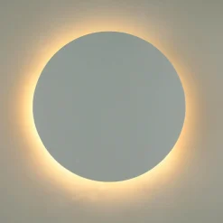 TK Lighting Wandleuchte Weiß Metall Ø 40 cm rund flach Modern* Moderne Lampen|Küchenlampen