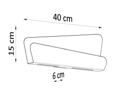 Sale Sollux Wandleuchte Weiß Metall 40 cm Modern indirekt DALIM