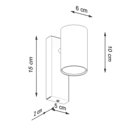 Sollux Wandleuchte Weiß Metall Downlight Modern innen GU10* Wandleuchten|Flurlampen