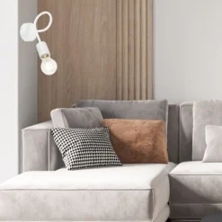 Lamkur Wandleuchte Weiß Modern Metall Lampe* Wandleuchten|Küchenlampen