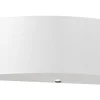 Sollux Wandleuchte Weiß Stoff Glas 45 cm Up Down Modern 2x E27* Wohnzimmerlampen|Stofflampen