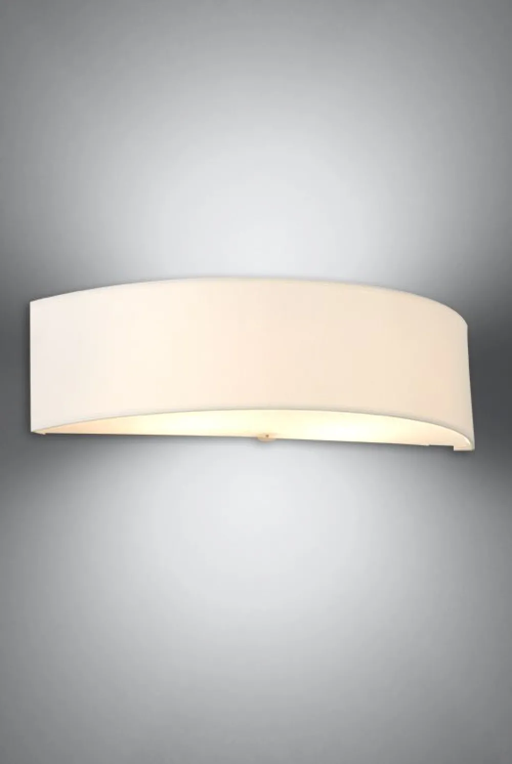 Sollux Wandleuchte Weiß Stoff Glas 45 cm Up Down Modern 2x E27* Wohnzimmerlampen|Stofflampen