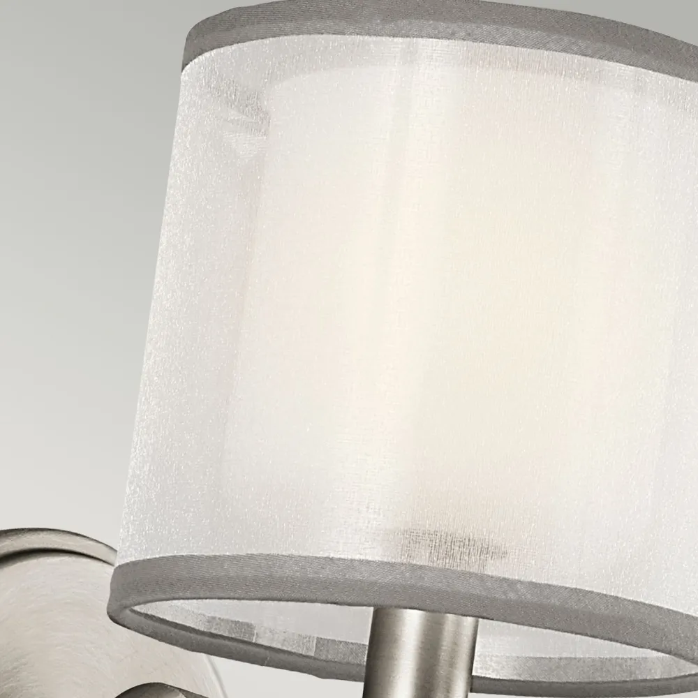 Elstead Wandleuchte Weiß Zinn antik Glas Leinen Metall Modern* Wandleuchten|Glaslampen