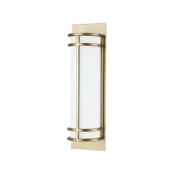 Elstead Wandleuchte 2x E27 in Messing Creme Glas Metall SHOJI