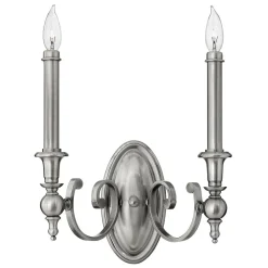 New Elstead Wandleuchter CANDELA 16 in Nickel 2-flmg Lampe