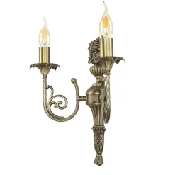 Giovanni Battista Wandleuchter 2-flmg Weiß aus Echt-Messing* Metall Lampen|Messinglampen