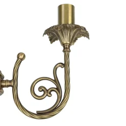 Giovanni Battista Wandleuchter 2-flmg Weiß aus Echt-Messing* Metall Lampen|Messinglampen