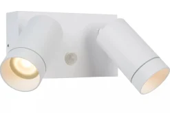 Wandspot Bewegungsmelder flexibel Weiß GU10 B:18 cm* Außenleuchten Mit Bewegungsmelder|Metall Lampen