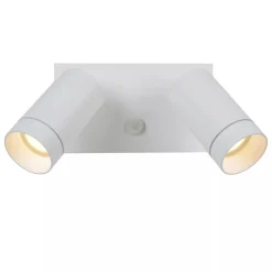 Wandspot Bewegungsmelder flexibel Weiß GU10 B:18 cm* Außenleuchten Mit Bewegungsmelder|Metall Lampen