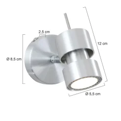 Best Steinhauer Wandspot flexibel Metall H:12 cm inkl. GU10 akzentuiert