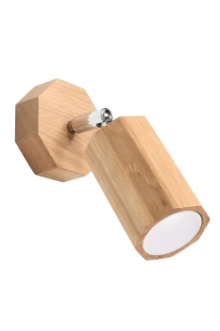 Sollux Wandspot Holz H: 17,5 cm klein schwenkbar GU10 SAMON