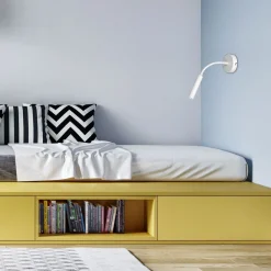 Luminex Wandspot Metall G9 akzentuiert T:35 cm Flexarm in Weiß* Wandleuchten|Schlafzimmer Lampen