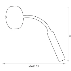 Luminex Wandspot Metall G9 akzentuiert T:35 cm Flexarm in Weiß* Wandleuchten|Schlafzimmer Lampen